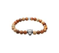 KUZZOI Herren Armband 'Tiger' braun / hellbraun / silber, Größe 20, 4217125 Braun / Hellbraun / Silber 20