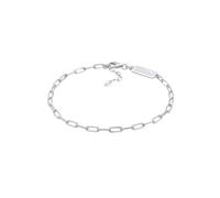 Kuzzoi Silber-Armband für Herren mit Karabiner handgefertigtes Gliederarmband (3 mm) aus massiven 925 Sterling SilberBasic Armkette glänzend poliert, Länge: 19 cm