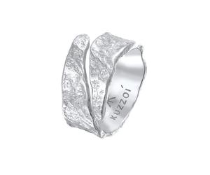 KUZZOI Bandring Struktur Used Look 925 Silber 64 Herren