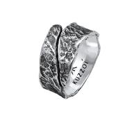 KUZZOI Bandring Struktur Used Look 925 Silber 66 Herren