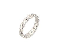 Kuzzoi Herren Ring Twist Design 925 Sterling Silber - Massiver Bandring 4 mm Breite, Handgefertigter Schmuck für Männer im modernen Vintage Stil, Ringgröße 64