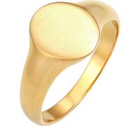 KUZZOI Ring Basic Cool Siegelring Herren Matt 925 Silber 56 mm Gold