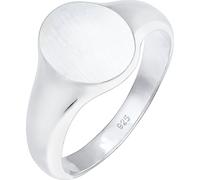 Kuzzoi Siegelring Herrenring oval matt, massiv 12 mm breit in 925 Sterling Silber, Basic Silberring poliert, Ring für Männer in der Ringgröße 66, 0611182118_66