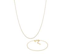 KUZZOI Basic Gliederkette Gedreht 925 Silber golfarben Herren