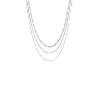 KUZZOI Basic Gliederketten 3er Set 925 Sterling Silber silberfarben Herren