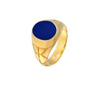 KUZZOI Basic Herren Siegelring Oval Emaille 925er Silber 56