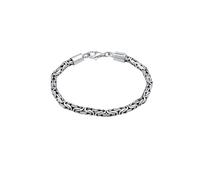 KUZZOI Herren Basic Armband KIönigskette silbergrau, Größe 19, 4426909 Silbergrau 19