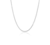 Kuzzoi Exklusive Herren Halskette mit Panzer Glieder (5 mm) poliert für Anhänger, Massive Kette für Mann oder Freund, Robuste Herrenkette aus 925 Sterling Silber, Länge 50 cm