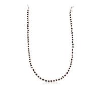 Kuzzoi Brillenband Brillenkette für den Mann aus 925 Sterling Silber handgefertigt mit Glas Beads und robusten Gummiband Schlaufen Länge ca. 70 cm