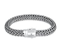 Kuzzoi Buddha Design Herren-Armband (10 mm) in Silber für den Mann handgefertigt aus massivem 925er Sterlingsilber, Gewicht 60g, 335204-023