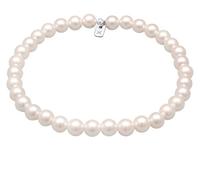 Kuzzoi Buddha Herren Armband Stretcharmband aus Muschelkernperlen Perlenarmband für den Mann mit Element aus 925 Sterling Silber Länge 19cm