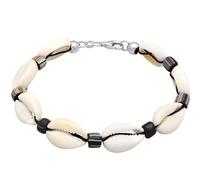 Kuzzoi Buddha Herren Armband Surferarmband natürliche Kauri Muschel Glass Beads 925 Sterling Silber Beach Style Mann Frau Länge 19 cm 0211762923