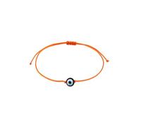 Kuzzoi Buddha Herren Armband Textilarmband aus Nylon und Evil Eye Glas Bead Anhänger Armband für den Mann (Orange)