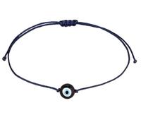 Kuzzoi Buddha Herren Armband Textilarmband aus Nylon und Evil Eye Glas Bead Anhänger Armband für den Mann (Blau)