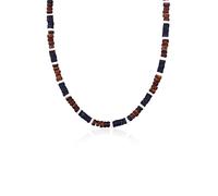 Kuzzoi Halskette Herren Heishi Beads Vintage Surfer 925 Silber, schwarz Schwarz