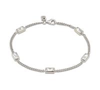 Kuzzoi Buddha Herren Silber Armband (3 mm) elegantes Gliederarmband aus 925 Sterling Silber mit Topas Edelstein Länge 19 cm