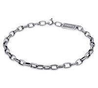 Kuzzoi Buddha Silber-Armband für Herren Gliederarmband (8 mm) handgefertigt aus massiven 925 Sterling Silber oxidiert, Panzerarmband mit Federring, Länge 21 cm