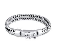 Kuzzoi Buddha Silber-Armband Herren 925 Silber 10 mm Panzer-Armband