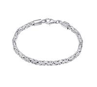 Kuzzoi Buddha Silber-Armband Herren 925 Silber 4 mm Königskette