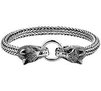 Kuzzoi Buddha Silber-Armband Herren 925 Silber 7 mm Panzer-Armband