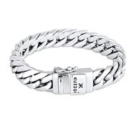 Kuzzoi Buddha Silber-Armband Herren 925 Silber Panzerarmband (14 mm)