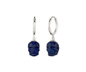 KUZZOI Creole Totenkopf Lapis Lazuli Blue 925 Sterling Silber OneSize Herren