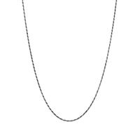 Kuzzoi Exklusive 925 Silber Herren Halskette für Anhänger, Herren Silberkette (1.4 mm) oxidiert, Kordelkette ohne Anhänger für Mann und Frau, Basic Kette gedrehte Optik, Länge 55 cm