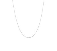 Kuzzoi Exklusive 925 Silber Herren Halskette für Anhänger Silberkette (1 mm) Gliederkette gedrehte Optik Basic Kette ohne Anhänger für den Mann, Länge 45 cm