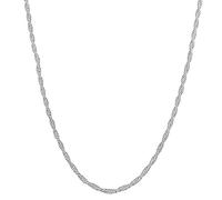 Kuzzoi Exklusive 925 Silber Herren Halskette, Massive Herren Silberkette (4 mm) poliert, Kordelkette ohne Anhänger für Mann und Frau, Herrenkette gedrehte Optik, Länge 50 cm