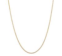 Kuzzoi Exklusive 925 Silber Herren Halskette, runde Kordelkette, Herrenkette Silber vergoldet (2 mm), goldene Massive Silber Kette für den Mann ohne Anhänger, Gedrehte Optik, Länge 55