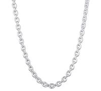 Kuzzoi Exklusive Herren Halskette mit Rundanker Glieder (6 mm) poliert, Massive Kette für Mann oder Freund, Robuste Herrenkette aus 925 Sterling Silber, Länge 50 cm, 0104982022_50