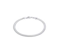 KUZZOI, Armband Flach Elegant Schlangenkette Fischgräte 925 Silber in silber, für Herren Gr. 21 cm