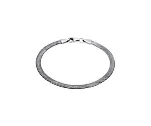 KUZZOI Flach Elegant Schlangenkette Fischgräte 925 Silber 23 Herren