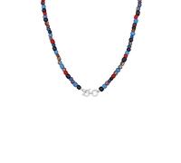 KUZZOI Glas Beads Blau T-Bone Verschluss 925 Silber 50 Herren