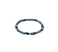 KUZZOI Glas Beads Blau Vintage 925 Sterling Silber 21 Herren