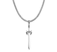 KUZZOI Mann Schlangenkette Schwert Massiv 925 Silber 50 Herren
