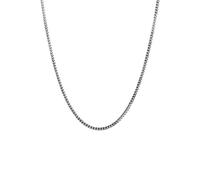 Kuzzoi Exklusive Herren Halskette mit Panzer Glieder (2 mm) oxidiert für Anhänger, Massive Kette für Mann oder Freund, Robuste Herrenkette Panzerkette aus 925 Sterling Silber, 0107851421