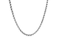 Kuzzoi Halsketten - Halskette Herren Glieder Zopfkette Oxidiert 925 Si - Gr. unisize - in Silber - für Damen