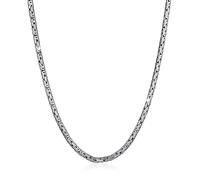 Kuzzoi Halsketten - Halskette Herren Knigskette Oxidiert 925 Sterling - Gr. unisize - in Schwarz - für Damen