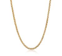 Kuzzoi Halsketten - Halskette Herren Königskette Oxidiert Basic 925 Si - Gr. unisize - in Gold - für Damen