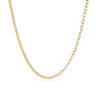 Kuzzoi Halsketten - Halskette Herren Panzerkette Basic 925 Silber verg - Gr. unisize - in Gold - für Damen