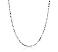 Kuzzoi Halsketten - Halskette Herren Zopfkette Oxidiert Massiv 925 Sil - Gr. unisize - in Silber - für Damen