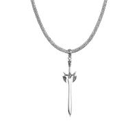 KUZZOI Mann Schlangenkette Schwert Massiv 925 Silber 50 Herren