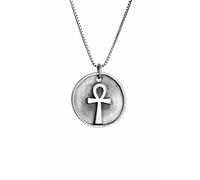 KUZZOI Herren Antike Münze Coin Ankh Kreuz 925 Sterling Silber 50