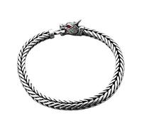 Kuzzoi Herren Armband mit 925 Silber Drachenkopf Verschluss