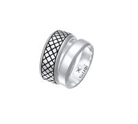 KUZZOI Herren Bandring Basic 2er Set 925 Silber 64