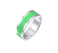 KUZZOI Herren Bandring Basic Geo Emaille Casual 925 Silber 64