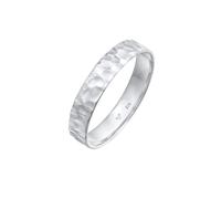 Kuzzoi Herrenring (4 mm) Massiv Handgefertigt, Bandring für Männer aus 925 Sterling Silber, Ehering Verlobungsring Freundschaftsring, Herren Ring gehämmert, Ringgröße 58, 0604962922_58