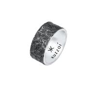 KUZZOI Ring Herren Bandring Organic Struktur 925 Silber 64 mm Silber