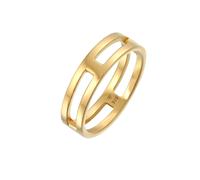 KUZZOI, Ring Herren Bandring Steg Massiv 925 Silber in gold, für Herren Gr. 64 mm